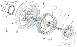 Norge 1200 IE 8V EU and 2016 USA-CN drawing Front wheel