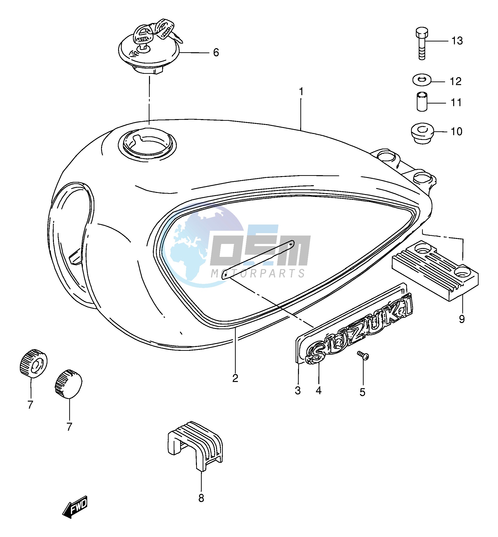 FUEL TANK (MODEL X)