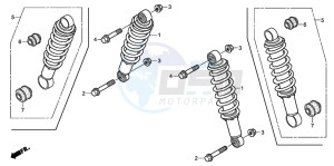 TRX250TM FOURTRAX drawing FRONT CUSHION