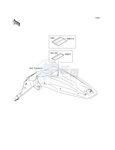 KLX 450 A [KLX450R] (A8F-A9F) A9F drawing LABELS