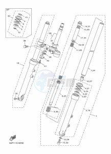 XV250 XV250M (BJP3) drawing FRONT FORK