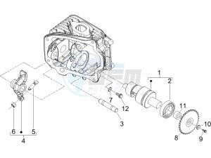 Zip 50 4T 25 Km-h (EMEA) drawing Rocking levers support unit