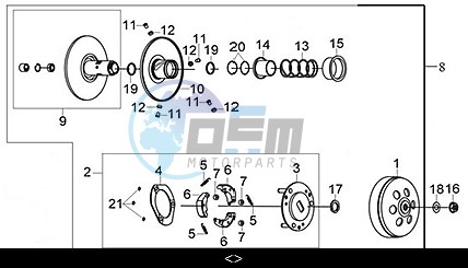 DRIVEN PULLEY ASSY