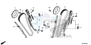 VT750CSD Shadow - VT750CS-D 2ED - (2ED) drawing CAM CHAIN