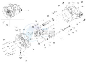 V7 III Anniversario 750 e4 (EMEA) drawing Gear box / Selector / Shift cam