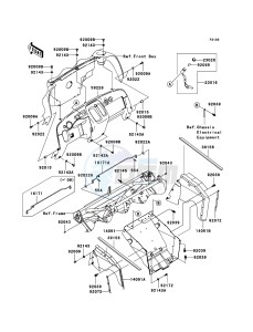 MULE_610_4X4 KAF400A7F EU drawing Frame Fittings(Front)