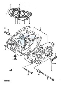 RM250 1988 drawing CRANKCASE