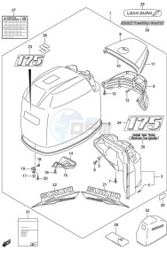 DF 175 drawing Engine Cover (Black) (Model: TG/ZG)