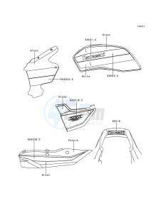 ZR 1100 C [ZRX1100] (C3-C4) drawing DECALS-- GREEN_WHITE- --- ZR1100-C4- -