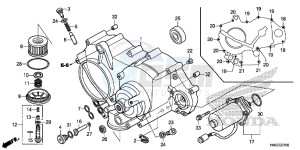 TRX500FAE TRX500FA Europe Direct - (ED) drawing FRONT CRANKCASE COVER