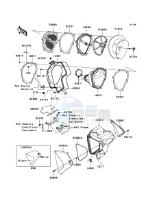 KLX450R KLX450A9F EU drawing Air Cleaner