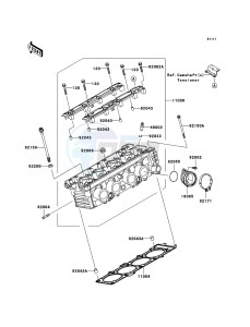 Z1000 ZR1000A6F FR GB XX (EU ME A(FRICA) drawing Cylinder Head