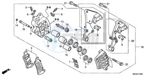 GL18009 UK - (E / AB MKH NAV) drawing R. FRONT BRAKE CALIPER