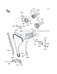 KFX450R KSF450BDF EU drawing Camshaft(s)/Tensioner