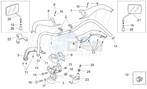 Mojito 125 drawing Handlebar - Mirrors Custom