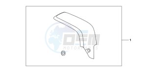 CBR600RR9 France - (F / CMF MME) drawing CARBON FIBER EXHAUST GUARD