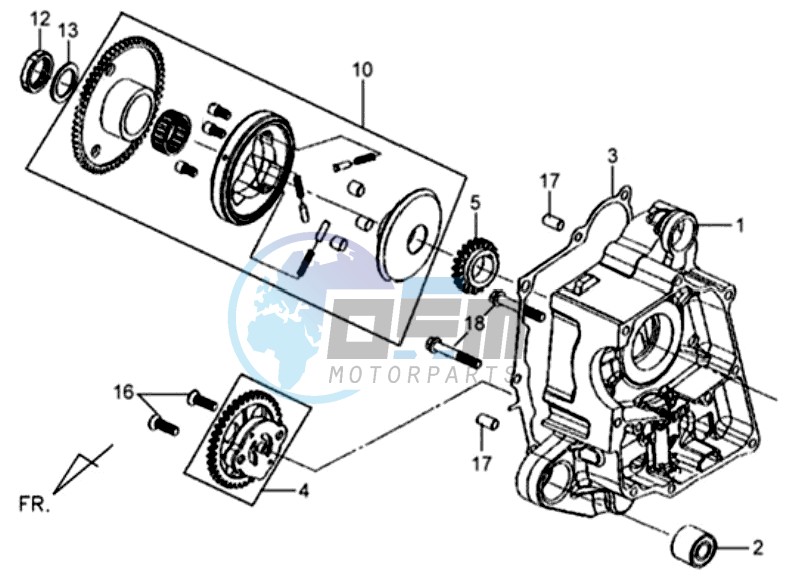 CRANKCASE RIGHT / OILPUMP