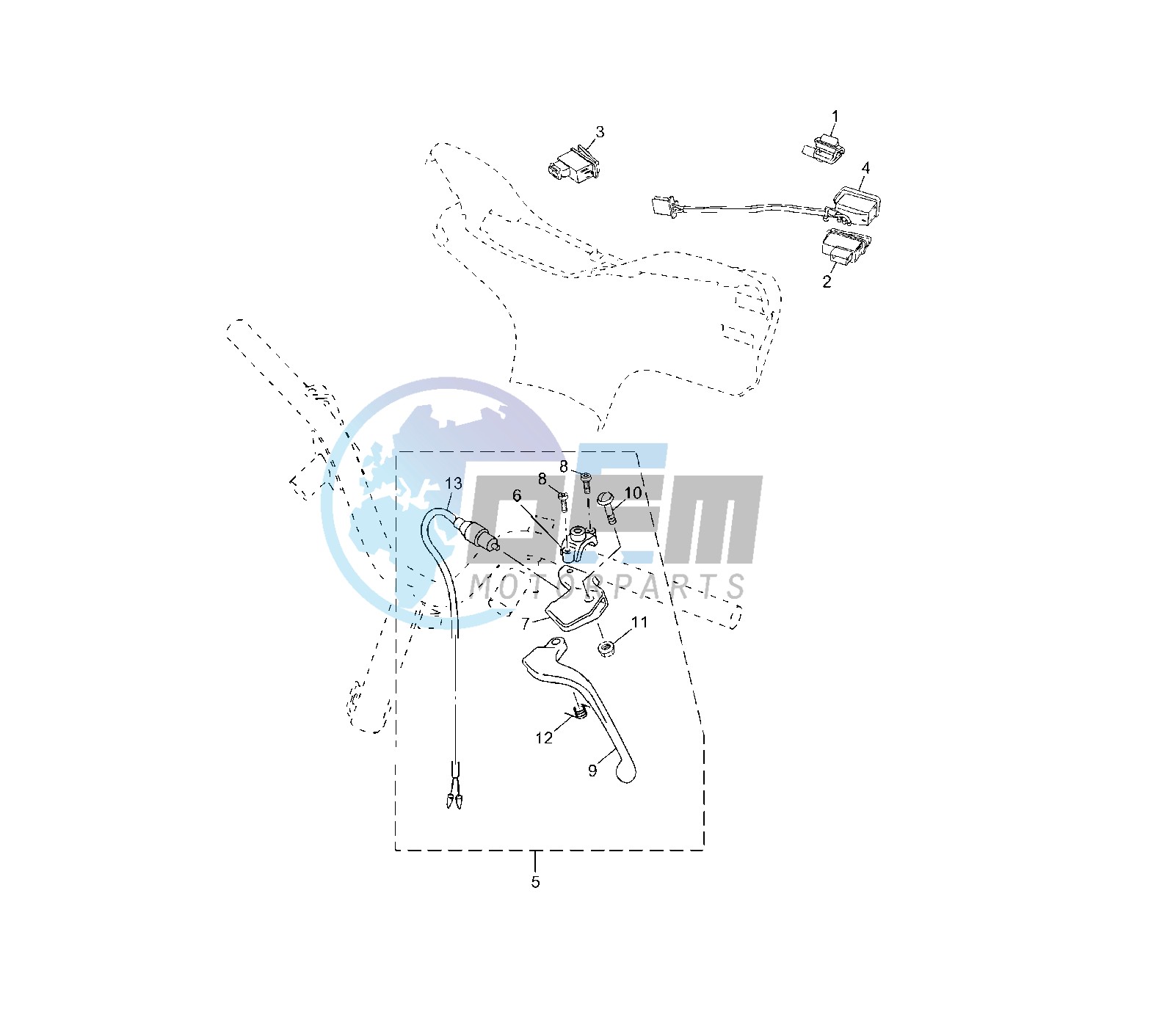 HANDLE SWITCH AND LEVER 5C2J-G2P