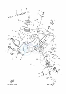 YZ250X (BF1T) drawing FUEL TANK