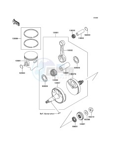 KX85 / KX85 II KX85B6F EU drawing Crankshaft/Piston(s)