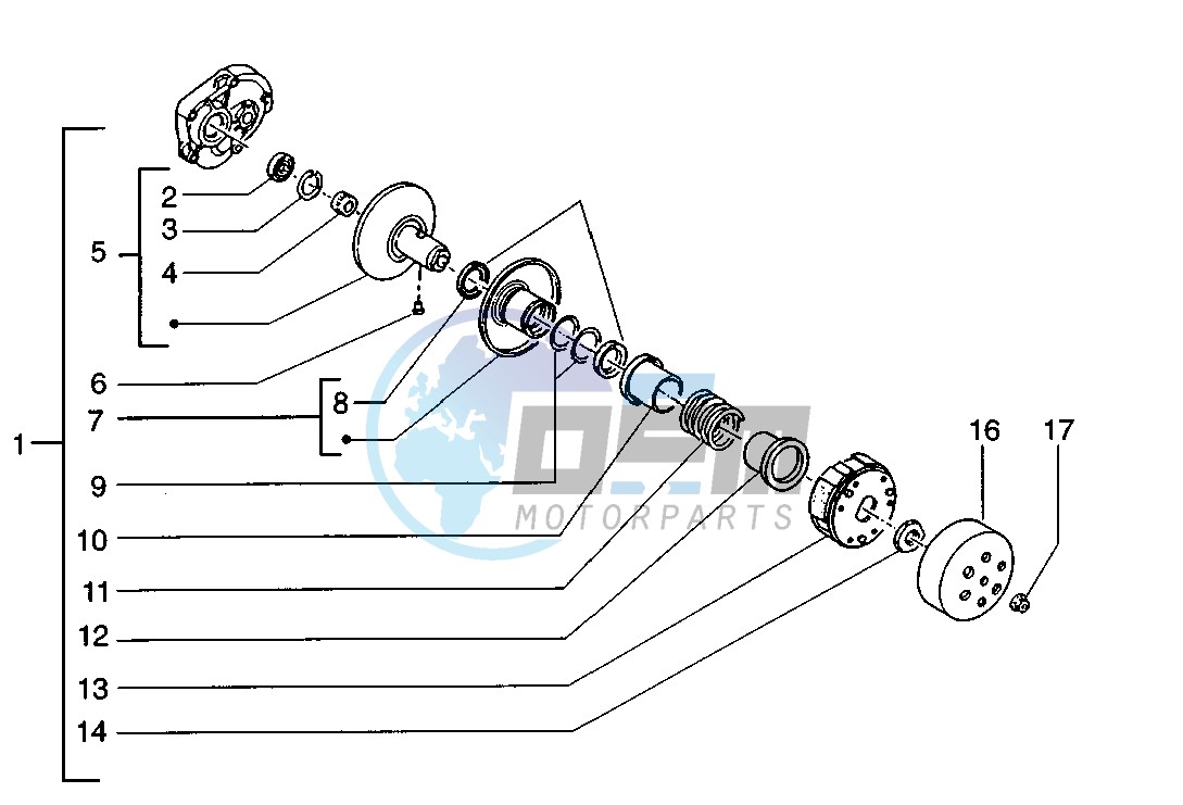 Driven pulley