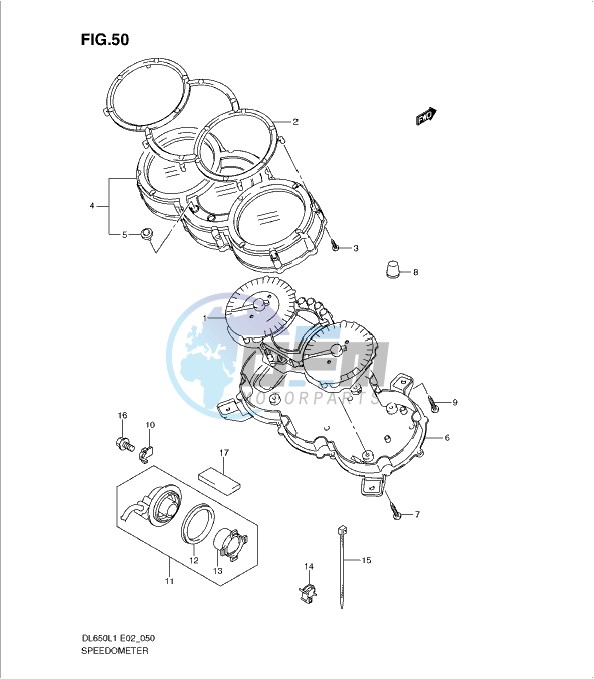 SPEEDOMETER (DL650AUEL1 E19)