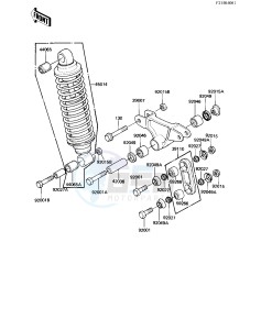 KZ 550 H [GPZ] (H1-H2) [GPZ] drawing REAR SUSPENSION_SHOCK ABSORBER