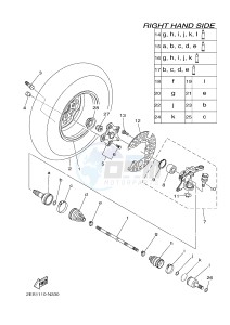 YFM700FWB YFM70KDXG KODIAK 700 (B163) drawing FRONT WHEEL 2