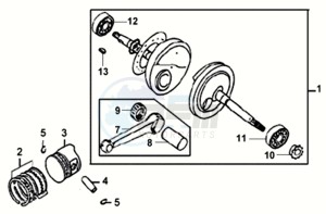 SYMPLY 50 drawing CRANKSHAFT / PISTON / PISTON RING