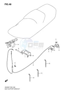 AN400 ABS BURGMAN EU-UK drawing SEAT SUPPORT BRACKET