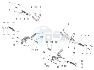 RS 125 RS REPLICA 4T E4 ABS (APAC) drawing Foot rests