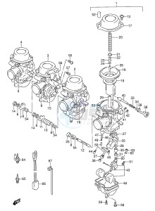 RF600R (E2) drawing CARBURETOR (MODEL T V)