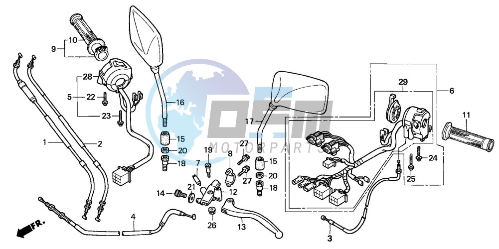 HANDLE LEVER/SWITCH/ CABLE (CB600F3/4/5/6)