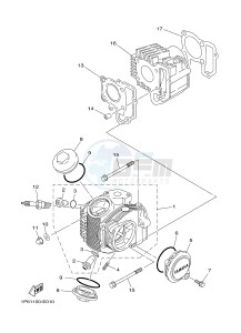 TT-R50 TT-R50E (2CJE 2CJF 2CJG) drawing CYLINDER HEAD