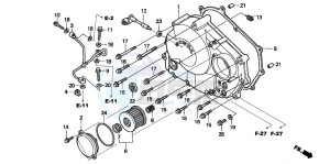 XR250R drawing RIGHT CRANKCASE COVER