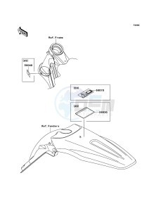 KX250F KX250T6F EU drawing Labels