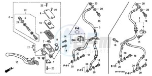 CB13009 Australia - (U / MME TWO) drawing FR. BRAKE MASTER CYLINDER (CB1300/CB1300S)