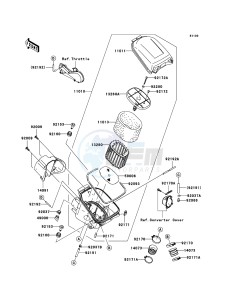 KVF750_4X4 KVF750D9F EU GB drawing Air Cleaner