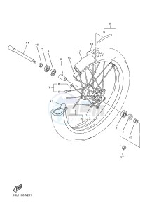 YZ450F (B111 B112 B113 B114) drawing FRONT WHEEL