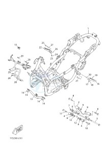 YPR250RA XMAX 250 ABS EVOLIS 250 ABS (1YS7 1YS7 1YS7) drawing FRAME