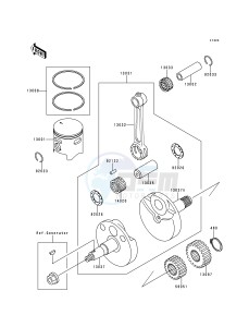 KX 80 R T [KX80] (R2-T3 BIG WHEEL) [KX 80 BIG WHEEL] drawing CRANKSHAFT_PISTON