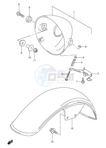 TU250X (E2) drawing HEADLAMP HOUSING (MODEL K1)