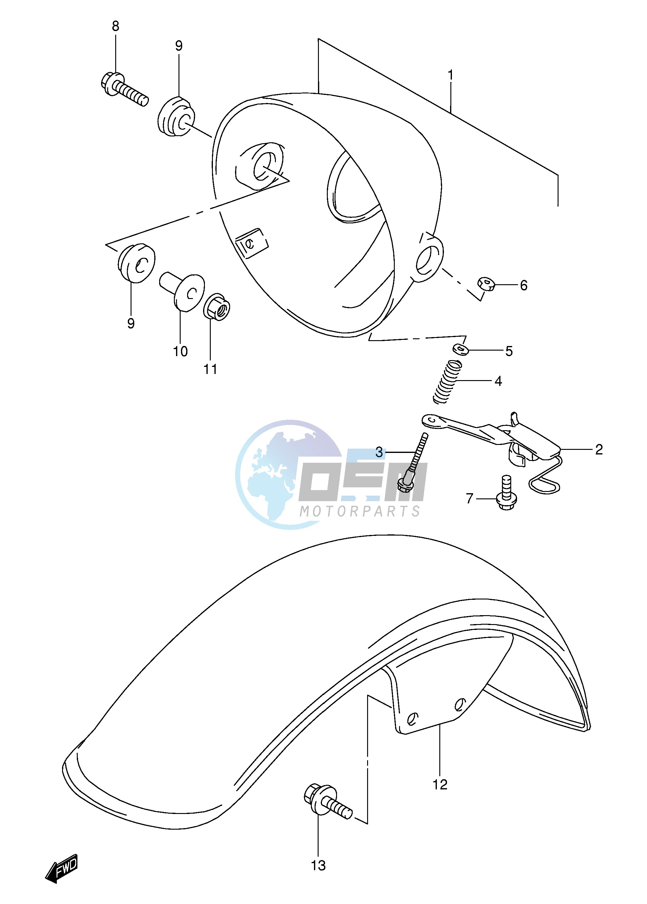 HEADLAMP HOUSING (MODEL K1)