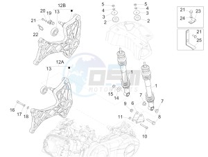 GTS 300 ie Super (EMEA, APAC) (AU, HK, IN, IT, J, SG, TW, UK) drawing Rear suspension - Shock absorber/s