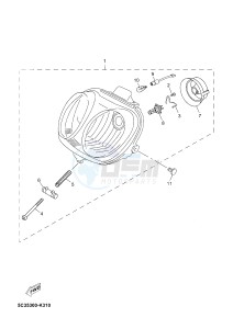 YN50F NEO'S 4 (2AC7 2AC7 2AC7) drawing HEADLIGHT