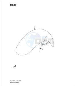 VLR1800 drawing FRONT FENDER (VLR1800L1 E2)