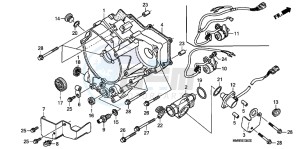 TRX250TEB drawing REAR CRANKCASE COVER