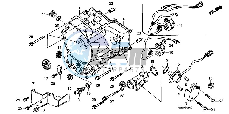 REAR CRANKCASE COVER