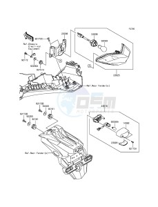 NINJA_300 EX300AFF XX (EU ME A(FRICA) drawing Taillight(s)