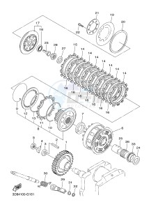 XVS1300A MIDNIGHT STAR (1CS5) drawing CLUTCH